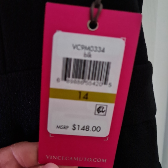 Vince Camuto black jumpsuit, size 14, polyester - Picture 3 of 4